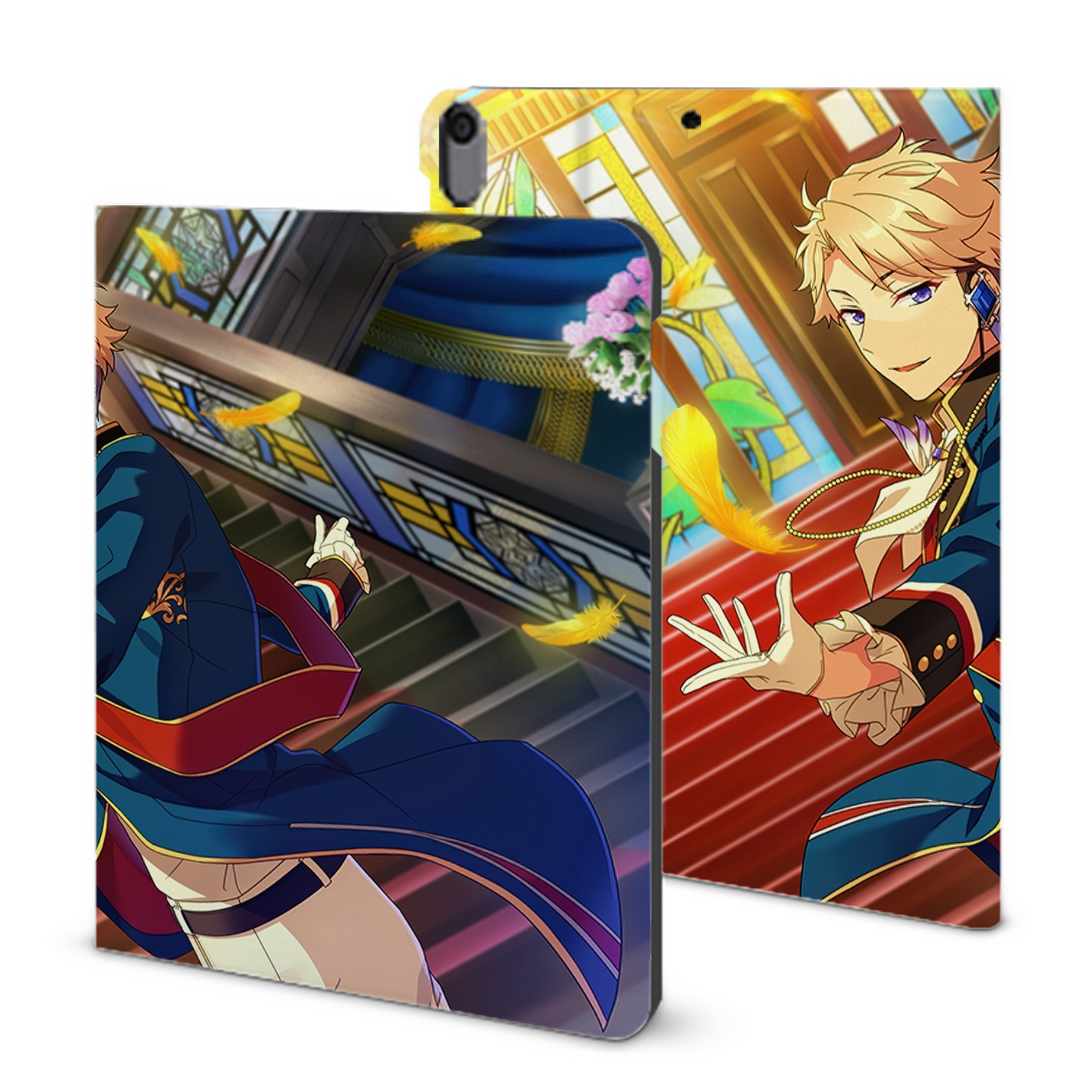 （画像用） あんさんぶるスターズ! Ensemble Stars IPad ケース ブック型 PUレザー TPU 耐衝撃 軽量 薄型 ペン収納なし 全面保護 IPad 各モデル対応